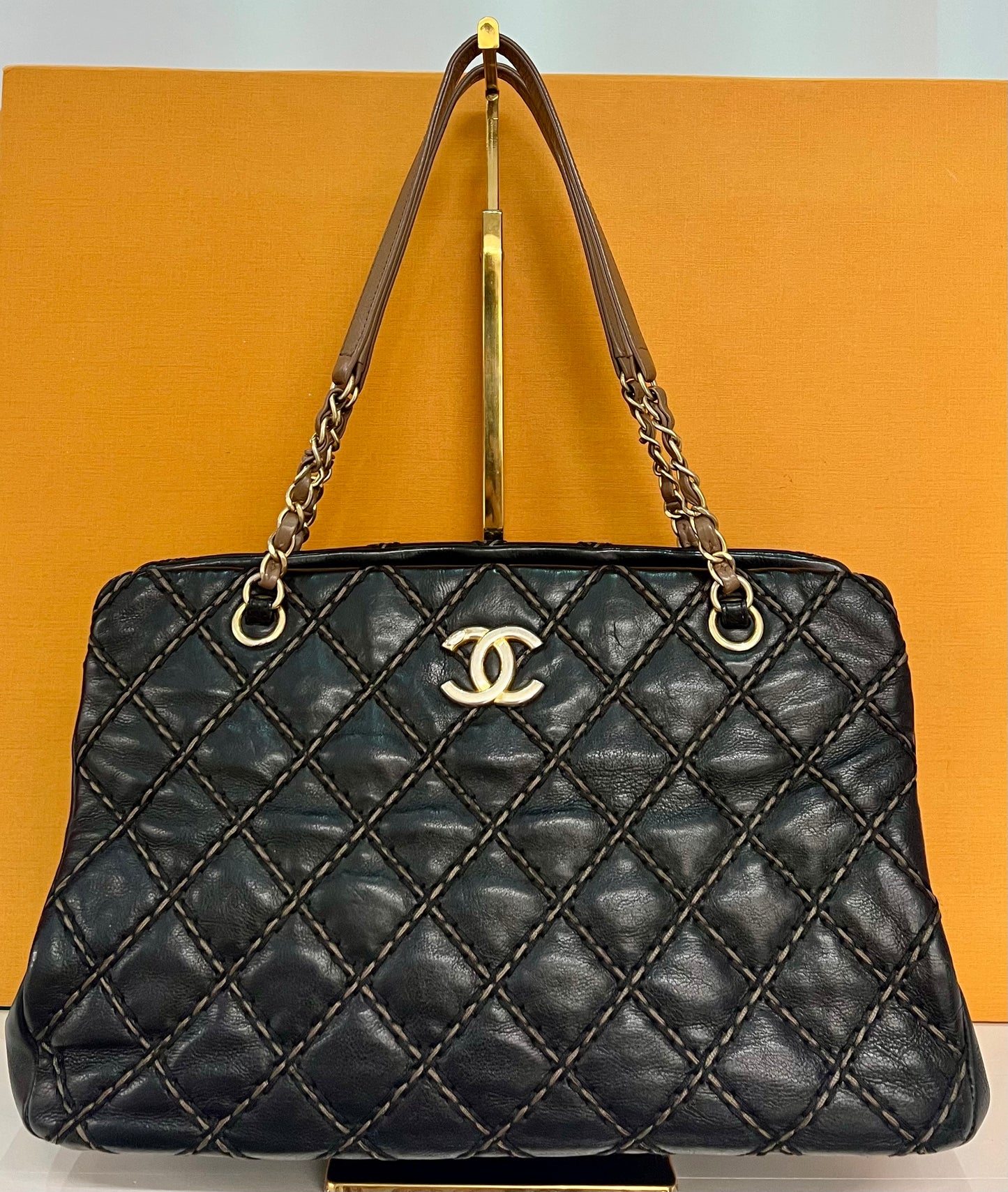 Chanel Quilted Leather Tote