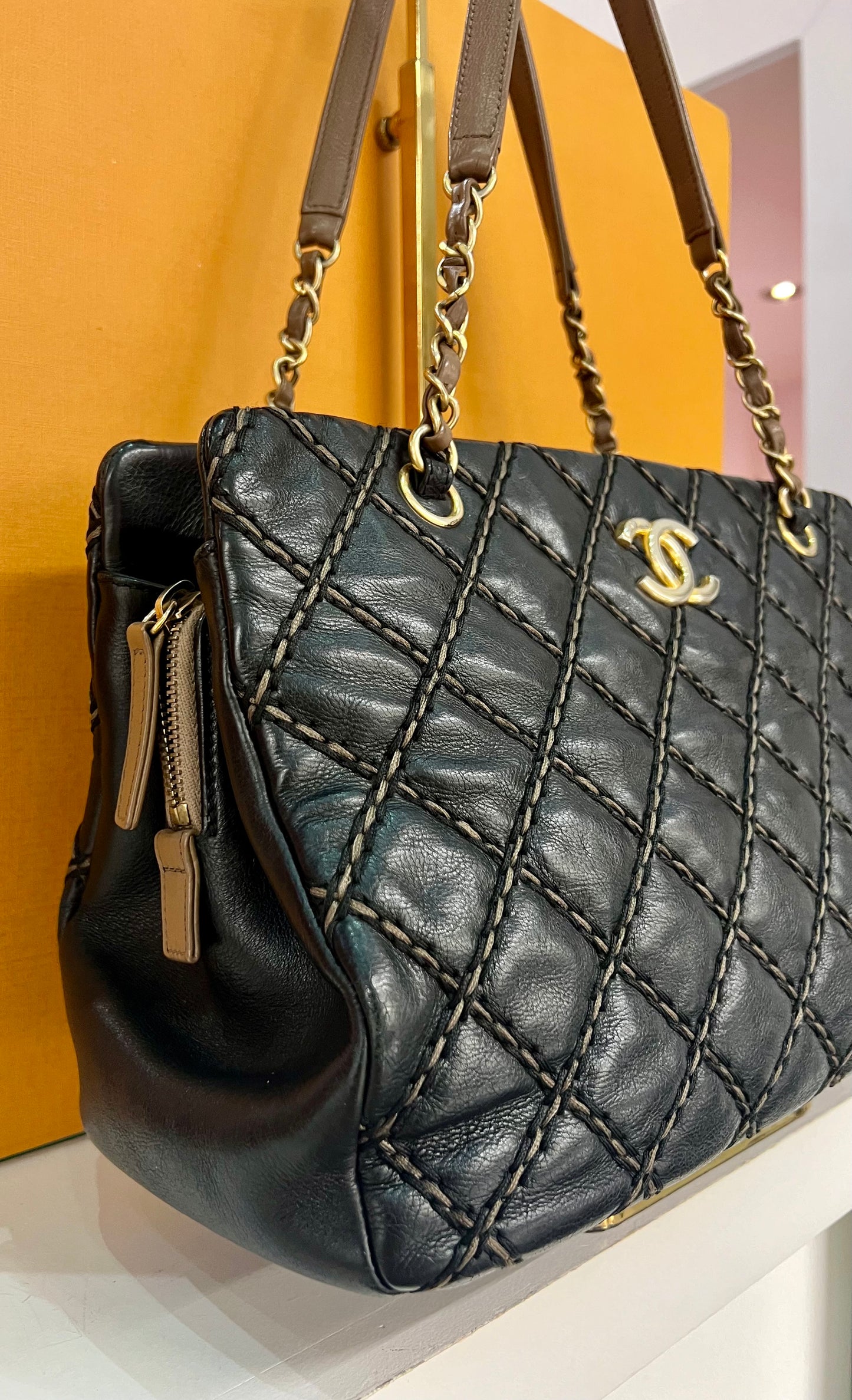 Chanel Quilted Leather Tote