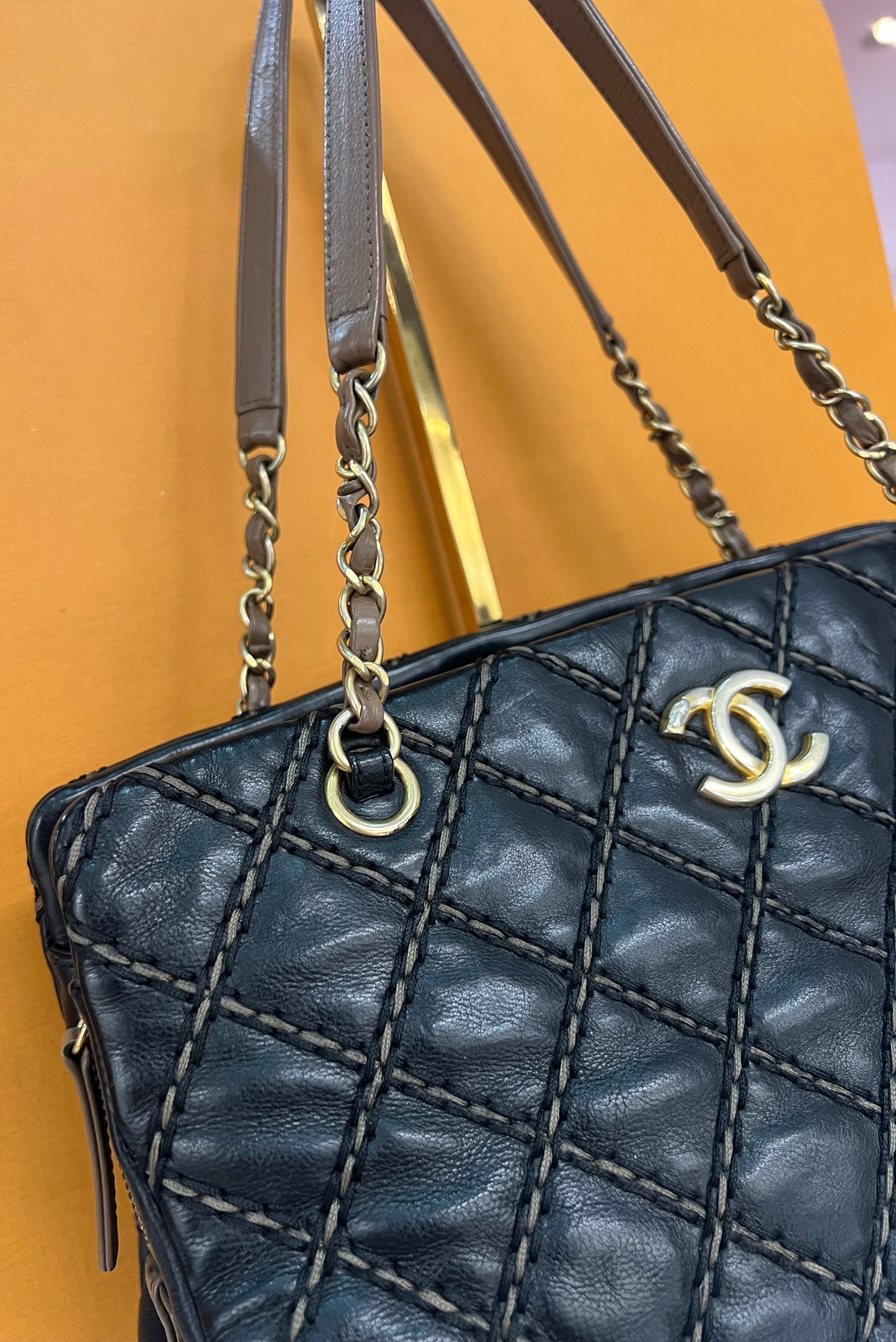 Chanel Quilted Leather Tote