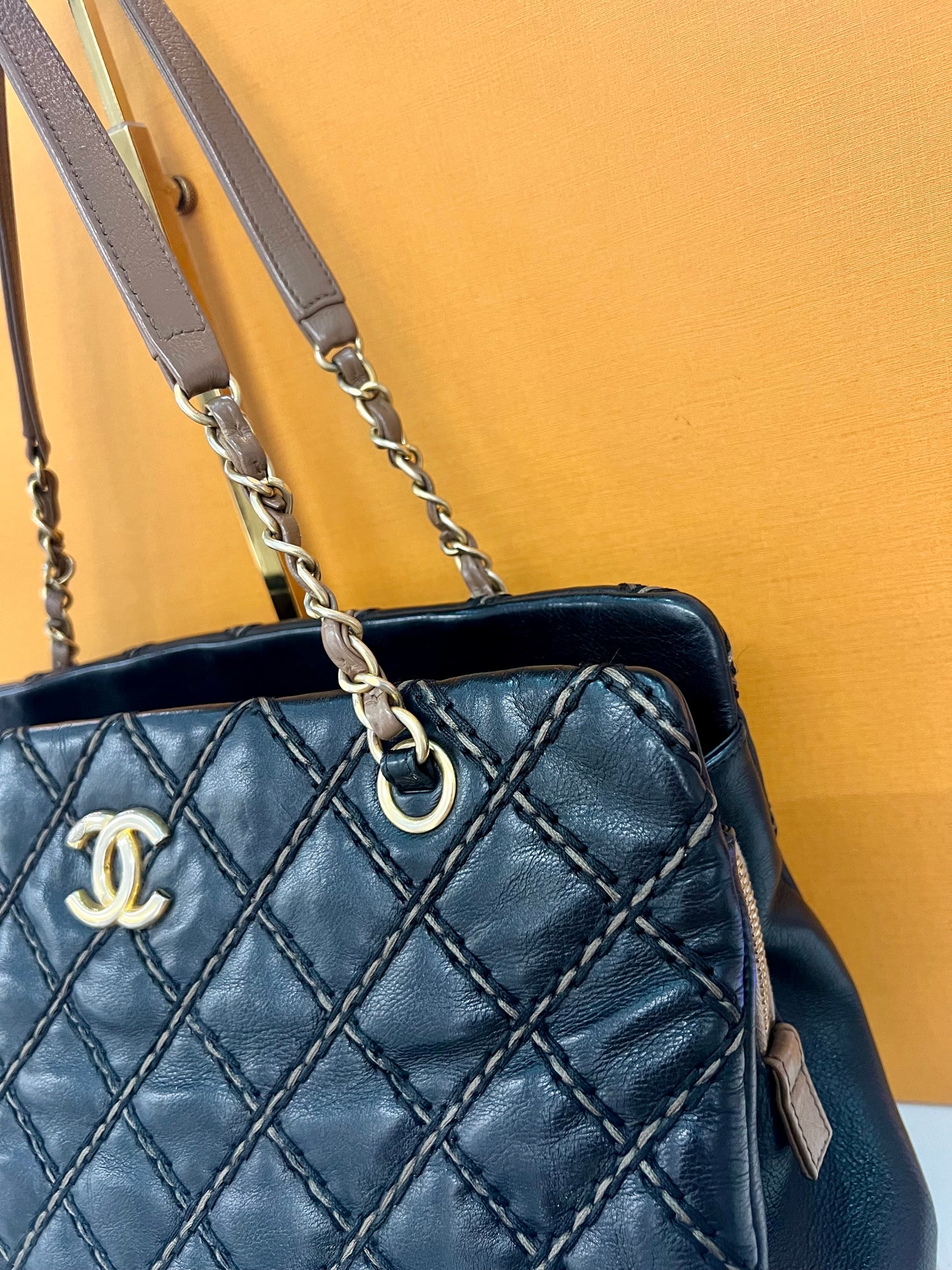 Chanel Quilted Leather Tote