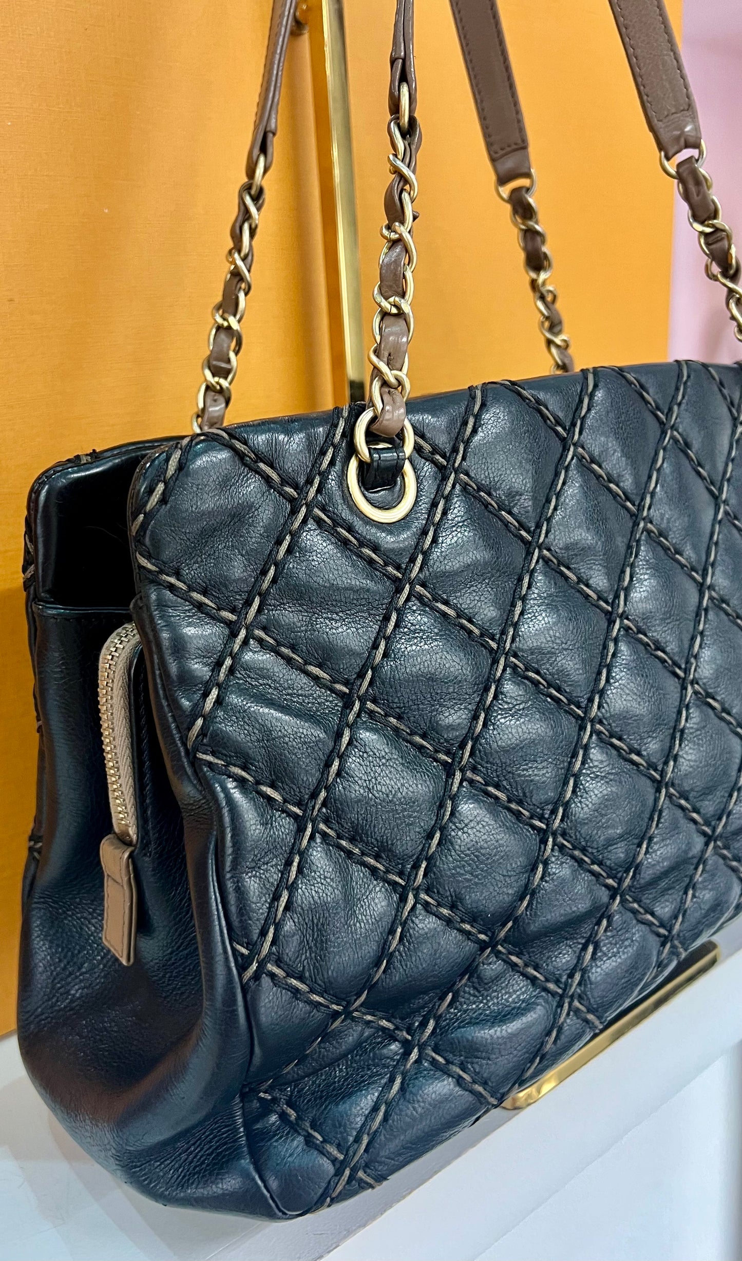 Chanel Quilted Leather Tote