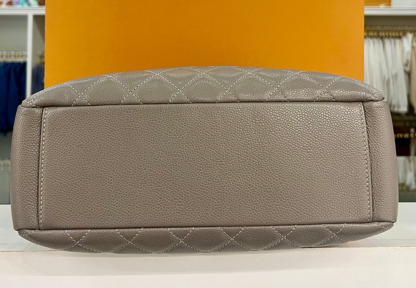 Chanel Grey Shopping Tote