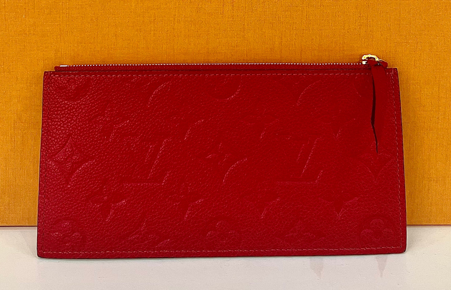 Long Zippy Pouch Red